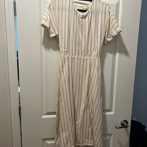 Orange Creek Midi Dress - Cream with back pattern